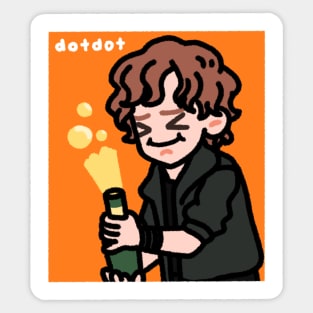 Andrey Rublev celebrating hard! Sticker